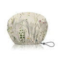 Shower Cap Adjustable Waterproof Double Layer Elastic Reusable Hair Bath Cap Cute Aesthetic for Women Girls-Floral - color: R9-Floral