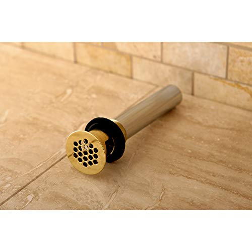 Kingston Brass KB5002 Fauceture Grid Drain with Overflow Hole, 1-1/4 inch by 6-inch, 17 gauge,, Polished Brass - color: Polished Brass