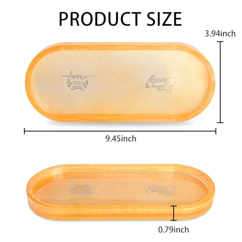 Vanity Bathroom Tray Countertop - Golden Makeup Dresser Tray - color: Golden2