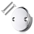 Two-Hole Bathtub Overflow Drain Cover 3-1/8" Tub Overflow Plate Drain Block Water Stopper Plug with Two Matching Screws, Spa & Bath Accessories Fits Most Standard Bathroom Tub