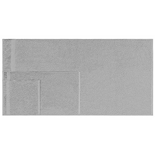 American Bath Towels 100% Cotton 6 Piece Turkish Towel Set, Ultra Soft Absorbent Bathroom Towels, 2 Bath Towel 2 Hand Towels 2 Washcloths, Cool Grey - color: Cool Grey, size: 6 Piece Towel Set XL