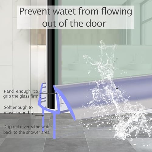 2-Pack Frameless Shower Door Bottom Seal for Glass Doors, Stop Leaks and Create a Water Barrier 39"L for glass shower door Transparentg seal strip (1/2" (12mm)) - size: 3/8 inch x 39 inches