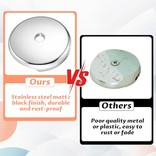 3-1/8" Bathtub Overflow Drain Cover, Single Hole Tub Overflow Drain Cover with Screw Kits, Matte Silver Overflows Face Plate Bathtub for Most Standard Bath Tub Drains