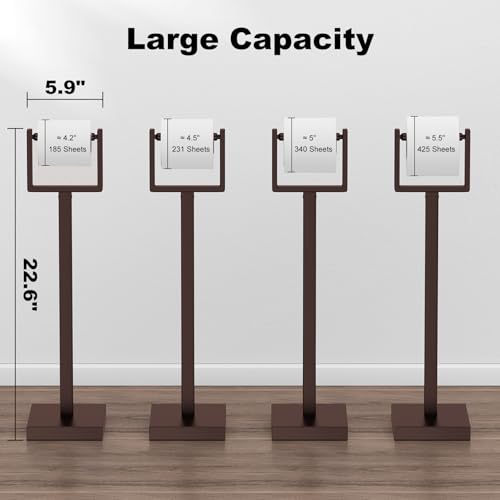 Bronze Toilet Paper Holder Stand，Stainless Steel Toilet Paper Holder Free Standing，Stable Weighted Base Floor Tissue Roll Holder for Bathroom，Modern Pivoting Toilet Paper Stand - color: Bronze