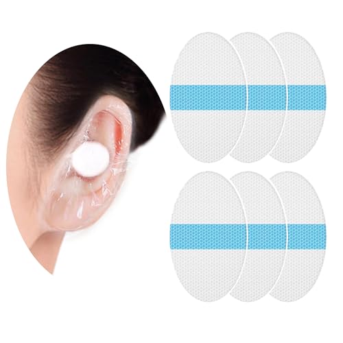 saicheek Large Size Upgarde Silicon-Gel Material Easy to Take Off Adult Ear Covers with Cotton Ball,Women Shower Cap Ear Protection for Hair Washing,Bath,Swimming (Large 60Pcs) - size: Large 60 pieces