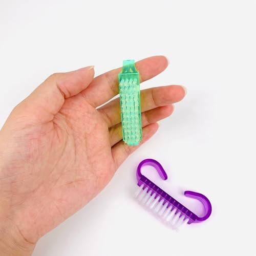 Handle Grip Nail Brush, 24 Pack Small Fingernail Brushes, Hand Scrub Cleaning Brush Kit for Nails and Toes Women Men, Multicolor - color: Pink, Purple, Blue, Green