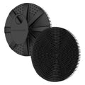 Soft Silicone Shower Brush Body Wash Bath Exfoliating Skin Massage Scrubber | 1 Pack Dry Skin Brushing Glove Loofah, Fit for Sensitive and All Kinds of Skin(Black) - color: Black
