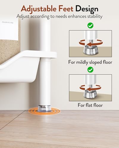 Orimade Rustproof 2 Tier Floor Standing Corner Shower Caddy Organizer, Plastic Aluminum Splicing Floor Corner Shelf Rack Stands for Bathroom, White - color: White, size: 2 Tier