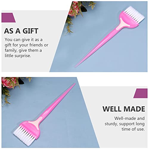 Beaupretty Hair Dye Brush Set 4 Pcs Hair Coloring Brushes and Comb Applicator Kit for Salon Home Diy Dyeing Highlights Foiling Treatment - color: Pink
