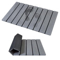 Super Anti-Slip Strong Absorbent Diatomite Pad, Stone Bath Mat 23.6 x 15.5 inches Quick-Dry Pad, Foldable and Easy to Store Bathroom Stone Bath Mat, Suitable for Bathroom, Easy to Clean (Gray) - color: Gray