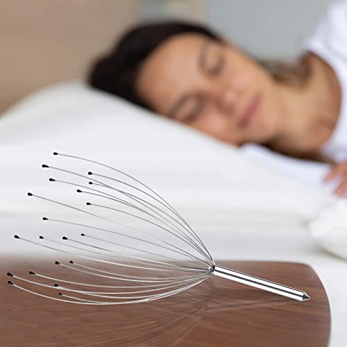 Asqraqo Stocking Stuffers, 2 Pack Scalp Massagers, 20 Fingers Hand-held Massage Tingle, Head Massagers for Deep Relaxation, Stress Relief and Hair Stimulation Christmas Presents