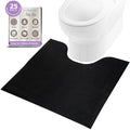 Tidy Lou Disposable Toilet Mats for a Hygienic & Stress-Free Home Bathroom Experience - Great for Children & Adults - Conceals Stains (Black), Absorbent, Non-Slip, U-Shape, Catches Dust/Hair - 25 Pack