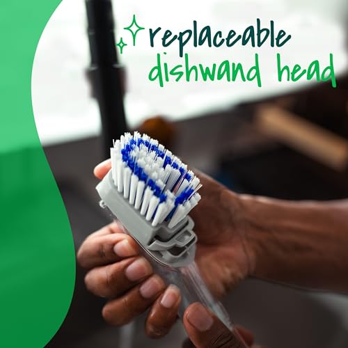 Scotch-Brite Odor Resist Soap Control Dishwand Brush, Non-Scratch Cleaning Brush with Scraper, Stands Upright, 1 Count (Pack of 4) - size: 1 Count (Pack of 4)