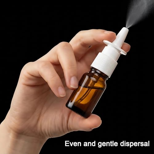 6 Pack 10ml Glass Nasal Spray Bottles Mist Sprayer, Travel Sized Empty Refillable Sprayers Nasal Cleanser, With Funnels (10ml (6pcs)) - color: 10ml (6pcs)