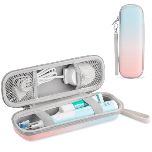 Toothbrush Travel Case for Oral B/Oral-B Pro 1000 1500 5000 7000 7500 9600/ Philips Sonicare 4100 5100 1100 6100 5300 Electric Toothbrush, Portable Hard Protective Storage Bag (Gradient) - color: Gradient