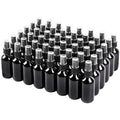NOOEEISS Black Glass Small Spray Bottle 2 oz 48 Packs,Fine Mist Sprayer Small Clear Bottles,Refillable Containers mini spray bottles for Cleaning Solutions and Skin Care (Black 48pcs) - color: Black, size: 48Pack