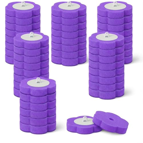 24 PCS Disposable Toilet Brush Refill Heads for Small Bathroom Daily Cleaning, Replacement Heads for Matching Toilet Brush Handle, Toilet Bowl Cleaning Refills, Handle Not Included - color: Replacement Heads - 24pcs Purple