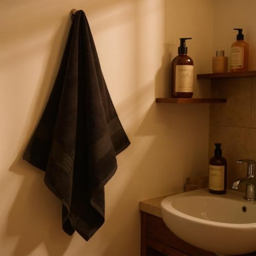 COZYART Brown Bath Towel Set, Cotton Hotel Large Towel Bulk for Bathroom, Thick Bathroom Sets of 6 with 2 Bath Towels, 2 Hand Towels, 2 Washcloths, 650 GSM - color: Brown, size: 6 Piece Towel Set
