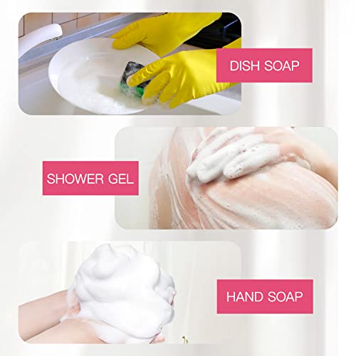 Travel Foam Pump Bottle - 2oz Small Size Foaming Hand Soap Dispenser - Mini Portable Mousse Lash Shampoo Kit Container for Hair - Empty Leak Proof Plastic Rose Red Foamer 3Pack - color: Rose Red