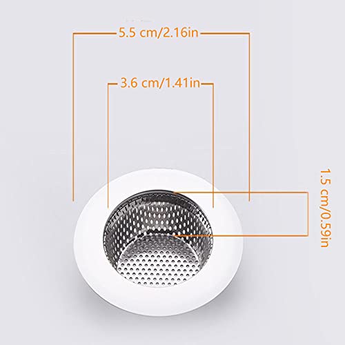 Drain Hair Catcher,Drain Stoper,Shower Drain Cover for Bathtub, Kitchen Sink Strainer, Stainless Steel Bathroom Sink, Drain Stopper with (4 PCS,2.1 in) - color: 4 Pcs,2.1 in
