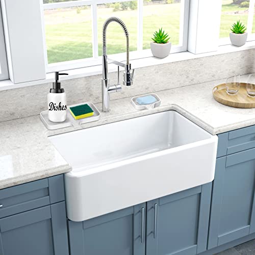 Kitchen Soap Tray,Kitchen Sink Tray Sponge Tray Kitchen Sponge Holder Self Draining Premium Silicone Soap Holder for Bathroom Kitchen Counter Sink Caddy Organizer for Dish Soap Bottle,Soap Dispenser - color: Trwt