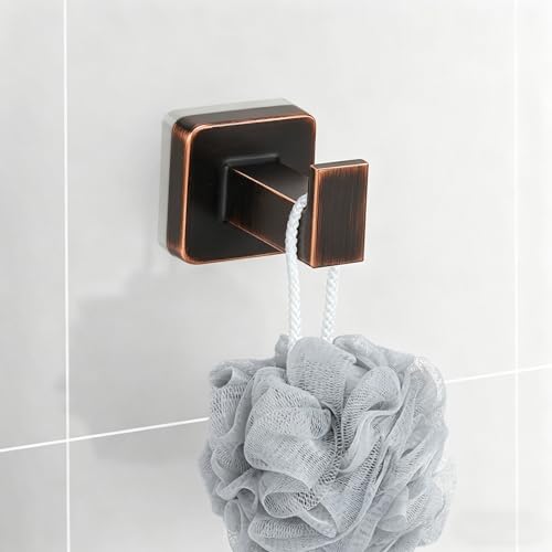 Bathroom Hardware Set 4 Pieces,Stainless Steel Oil Rubbed Bronze Towel Bar Set, Includes 24In Towel Bar, Towel Ring, Robe Towel Hooks,Toilet Paper Holder, Bathroom Towel Rack Set - color: Oil Rubbed Bronze, size: 24Inch