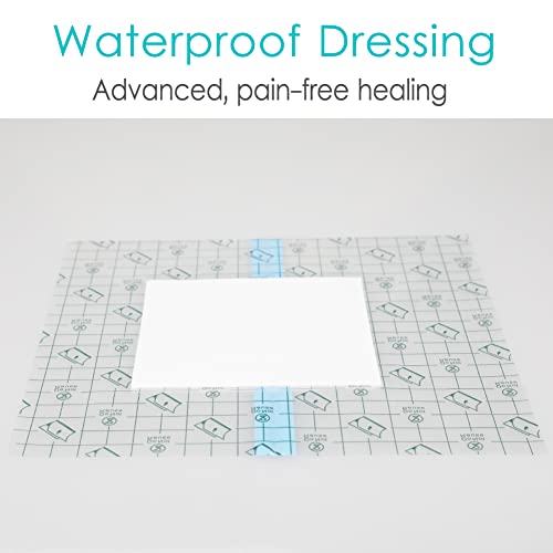 Waterproof Shower Cover with Non-Stick Center Pad for Large Port Surgery Incisions Protector Patch Transparent Film Clear Adhesive Wounds Dressing Bandage Shields (6x6 inch (Pack of 25)) - size: 6x6 Inch (Pack of 25)