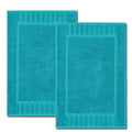 White Classic Luxury Bath Mat Floor Towel Set - Absorbent Cotton Hotel Spa Shower/Bathtub Mats [Not a Bathroom Rug] 22"x34" | 2 Pack | Aqua - color: 12: Aqua