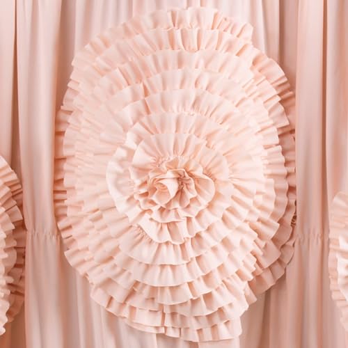Lush Decor Serena Shower Curtain, 72" W x 72" L, Blush -Ruffled Bathroom Curtain - Pink Fabric Shower Curtains - Coquette Decor - color: Blush