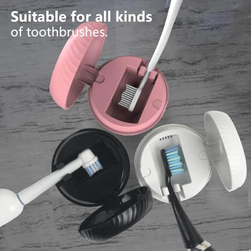 iHave Toothbrush Sanitizer Holder: Auto-Cycle UV Disinfection & Magnetic Wall-Mount for Manual & Electric Brushes | Portable Toothbrush Holders for Home & Apartment,Bathroom Decor & Travel Essential - color: Upgraded Black