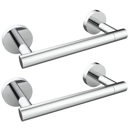 RARXTR Toilet Paper Holder Chrome SUS304 Stainless Steel Double Post Pivoting Polish Chrome Toilet Paper Roll Holder Wall Mounted Toilet Tissue Holder for Commercial Bathroom RV, Polished, 2 Pack - color: Chrome, size: Wall Mount 2 Pack