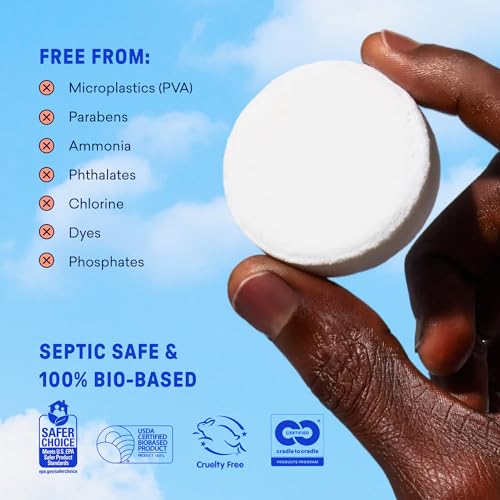 BLUELAND Toilet Bowl Cleaner Tablets, 14 Count (Pack of 1), Lemon Cedar, Plastic-Free, No Harsh Chemicals, Plant-Based, Septic-Safe, Removes Lime, Rust, Hard Water and Toilet Ring Stains - size: 14 Count (Pack of 1)
