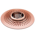LEKEYE Shower Drain Hair Catcher/Bathroom Drain Cover/Bathtub Drain Strainer/Shower Stall Drain Protector(Red Copper) - color: Red Copper