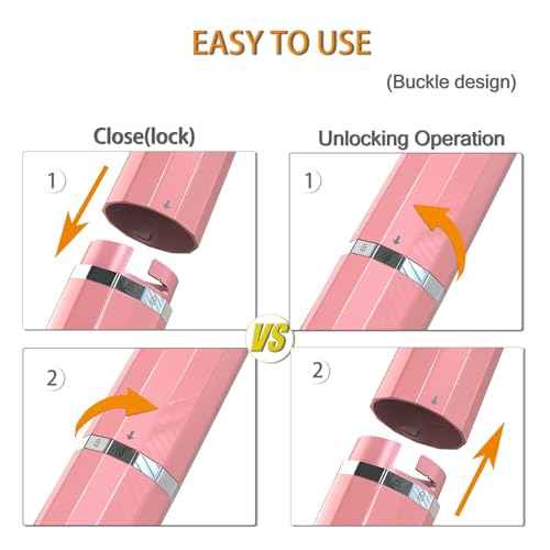 Long Ventilated Electric Toothbrush Travel Case, Portable Holder, Fits Most Standard Straight Electric Toothbrushes (Pink) - color: Pink
