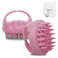 WIGI Hair Scalp Massager with Gift Set, Scalp Scrubber for Hair Growth & Dandruff Removal, Shampoo Brush with Soft Silicone Bristles - color: Pink
