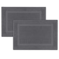 Tens Towels Pack of 2 Bath Mats 100% Cotton, 20 x 32 Inches, Super Absorbent, Hotel Quality Premium Floor Towels, Luxurious, Soft & Quick Dry, Not a Bathroom Rug, Dark Grey - color: Dark Grey
