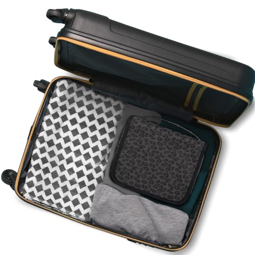 Travel Hanging Toiletry Bag for Women kids, Black Leopard Print Cosmetic Bag Waterproof Makeup Organizer for weekend overnight Bathroom - color: D 05