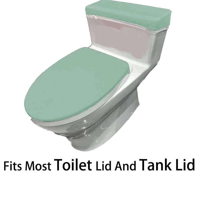 Madeals Memory Foam Toilet Mat and lid Cover Set with Toilet Tank Cover 3 Piece Toilet Set Sage Green - color: Sage Green