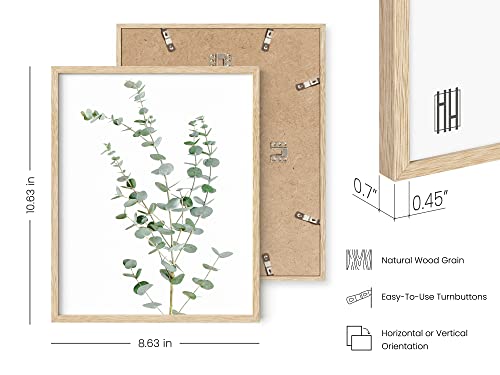 HAUS AND HUES Botanical Plant Wall Art Prints - Set of 4, Plant Wall Decor, Floral Kitchen, Flower Leaves Wall Art, Boho Eucalyptus Decor, Green Botanical Poster (8x10, Beige Frame) - color: Eucalyptus Leaves, size: 8x10, style: Beige Framed