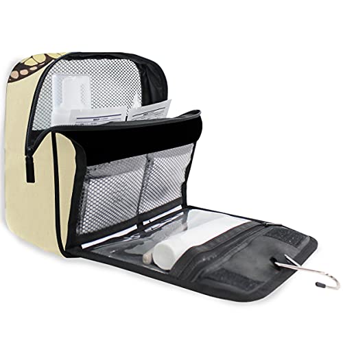 senya Hanging Travel Toiletry Bag Kit Makeup Case Cosmetics Organizer for Men Women - color: Butterfly Watercolor