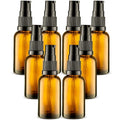 VitalUp 8 Pack Empty Refillable Glass Amber Pump Bottle Ideal for Lotion Cream Essential Oil Travel Small Container, 30ml - size: 8 Pack (30ml)