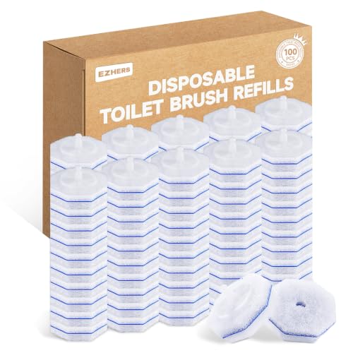 100 Count Toilet Wand Refills Compatible for Clorox, 5X Cleaning Power Toilet Bowl Cleaners & High-Density Disposable Toilet Brush Scrubber - No Falling Apart, Instant Foam Cleaning - size: 1 Count (Pack of 100)