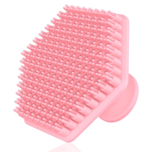 VWMYQ Silicone Face Scrubber for Men, Gentle Exfoliator Pad & Massager, Facial Cleansing Brush Silicone Face Wash Brush Removes Dead & Dry Skin（Pink） - color: Pink