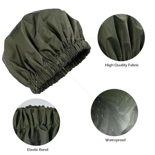 Shower Cap for Women Reusable Waterproof, Large Bath Cap with Elastic Band, Hair Caps for Long Hair and Braids, Green - color: Green