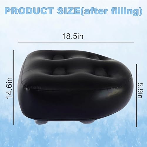 SPA Booster Seat,Spa&Hot Tub Seat with Non-Slip Suction Cups,Portable Fordable Bathtub Seat for Home/SPA/Travel/Business Trip, Black - color: Black