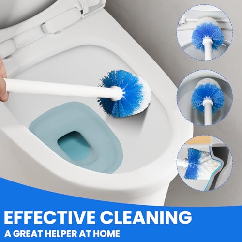 Toilet Brush Refills for OXO Toilet Brush Only, 2 Pack Toilet Brush Replacement Head, Blue & White, Nylon & Plastic Material Bristles - size: 2-Pack