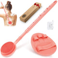 Soft Silicone Back Scrubber & Bath Glove 2PCS, 16''- 24'' Extendable Back Scrubber with Dual-Side Head, 360° Anti-Slip & Hand-fit Silicone Body Scrubber for Rich Foaming Deep Cleaning(Pink) - color: Pink*2