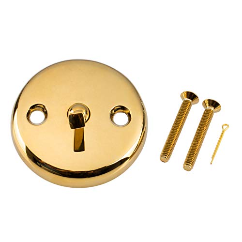Artiwell Trip Lever Tub Trim Kit Set with Trip Lever Overflow Face Plate, Trip Lever Bathtub Drain with Strainer, Overflow and Matching Screws (POLISHED BRASS) - color: Polished Brass