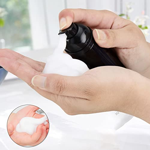 Travel Foam Pump Bottle - 2oz Small Size Foaming Hand Soap Dispenser - Mini Portable Mousse Lash Shampoo Kit Container for Hair - Empty Leak Proof Plastic Black Foamer 30Pack - color: 30 Black
