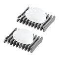 2 Pcs Self Draining Silicone Soap Holder - Waterfall Design Soap Dishes for Bathroom, Keeps Soap Bars Dry & Clean, Grey - color: Grey